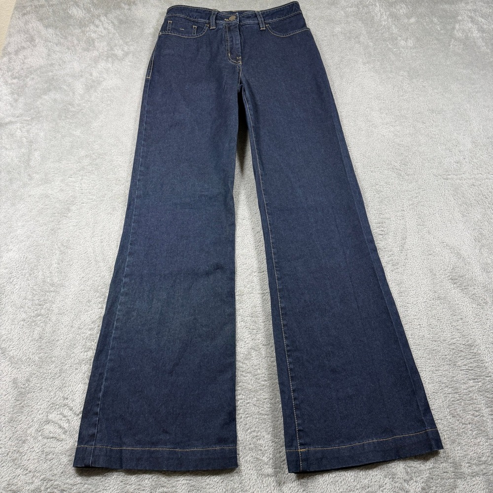 Piazza Sempione Flare Jeans Womens 27x31 Blue Low‎ Rise Stretch Denim